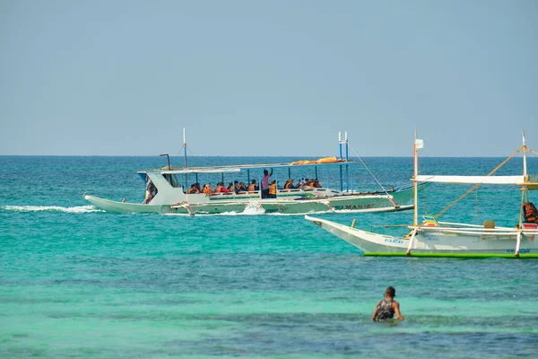 Boracay Filipinas Enero 2020 Playa Blanca Vacía Isla Boracay Durante — Foto de Stock