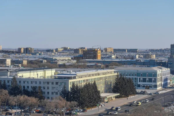 Rusia Blagoveshchensk Dic 2020 Vista Ciudad Blagoveshchensk Desde Una Altura —  Fotos de Stock