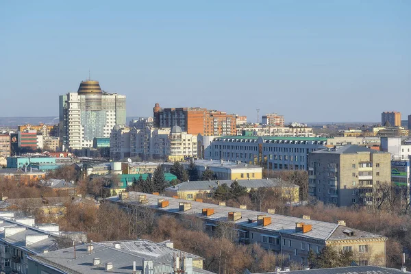 Rusia Blagoveshchensk Dic 2020 Vista Ciudad Blagoveshchensk Desde Una Altura — Foto de Stock
