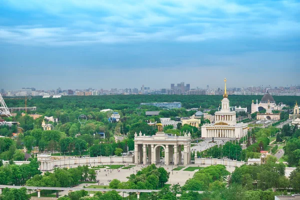 Vista Desde Hotel Cosmos Sobre Los Edificios Ciudad Moscú Los — Foto de Stock