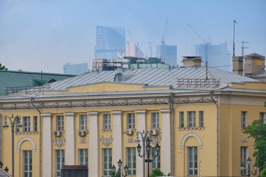 Moskova, Rusya - 27 Mayıs 2021 Kremlin çevresi