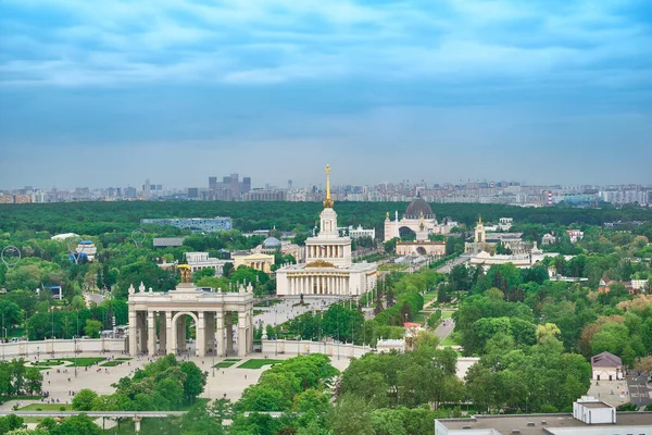 Moscú Rusia Mayo 2021 Vista Desde Hotel Cosmos Sobre Los — Foto de Stock