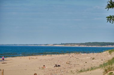 Kum tepeleri Rus Curonian Spit bölüm. Kaliningrad bölgesi, Rusya Federasyonu