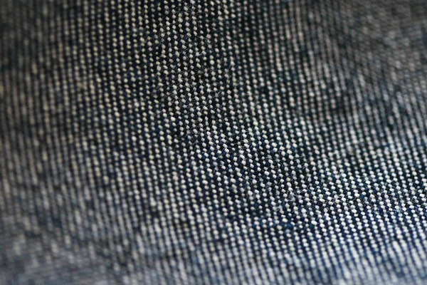Jeans Denim Textura Close Foco Apenas Ponto Fundo Azul Macio — Fotografia de Stock