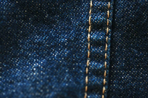 Jeans Denim Textura Cerca Enfoque Solo Punto Fondo Pantalla Borroso —  Fotos de Stock