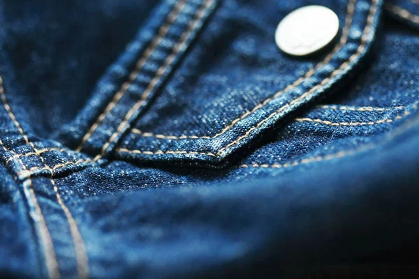 Jans Denim 텍스처를 초점을 맞추고 부드러운 파란색 — 스톡 사진