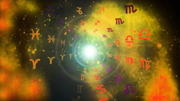 Astrología Horóscopo Patrón Textura Fondo Diseño Gráfico —  Fotos de Stock