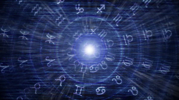 Astrologia Horoskop Wzór Tła Projekt Graficzny — Zdjęcie stockowe