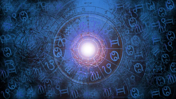 Astrologi Horoskop Mönster Struktur Bakgrund Grafisk Design — Stockfoto