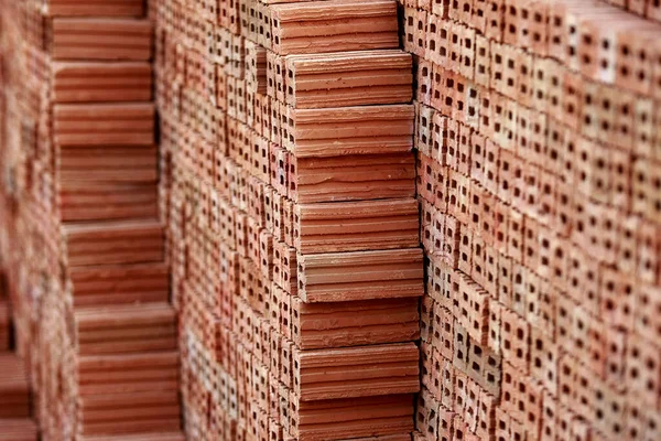 Parede Tijolo Parede Pedra Material Tijolo Para Construir Edifício — Fotografia de Stock