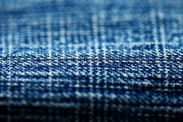 Jeans Denim Textura Cerca Enfoque Solo Punto Fondo Pantalla Borroso —  Fotos de Stock