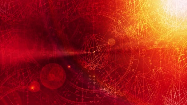 Tierkreiszeichen Astrologie Horoskop Muster Textur Hintergrund Grafik Design — Stockvideo