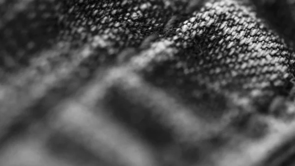 Negro Jeans Denim Textura Cerca Enfoque Solo Punto Fondo Pantalla —  Fotos de Stock