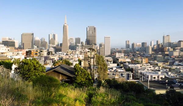 Over Neighborhood Homes Buildings San Francisco California — Stock Photo, Image