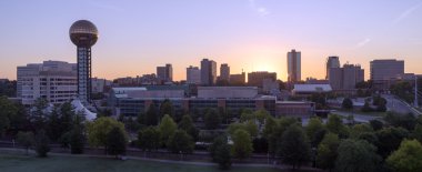 Sunrise binaları şehir City Skyline Knoxville Tennessee Amerika Birleşik Devletleri