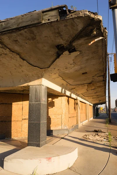 Verlaten gebouw East St. Louis-Illinois rottend structuur — Stockfoto