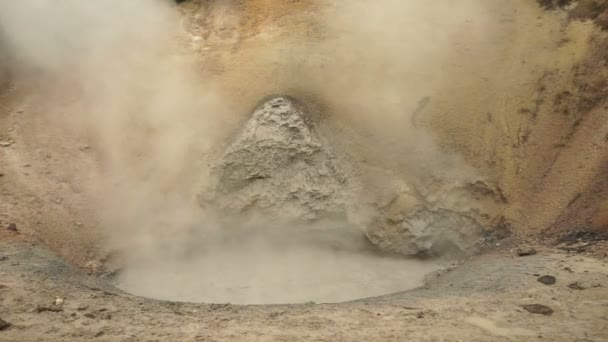 Geotermikus gejzír sár vulkán Yellowstone Nemzeti Park — Stock videók