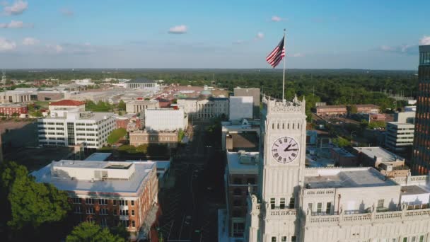 Tarde Tarde Centro Cidade Jackson Mississippi — Vídeo de Stock
