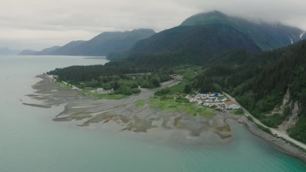 Aqua Tinted Water Lowell Point Alasca — Vídeo de Stock