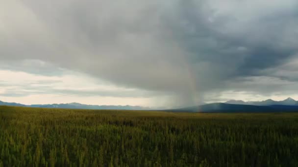 Wolken Beweeg Snel Alaska Range Verenigde Staten Noord Amerika — Stockvideo