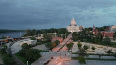 Jefferson City Missouri Nehri Yansıma Eyalet Başkenti Binası