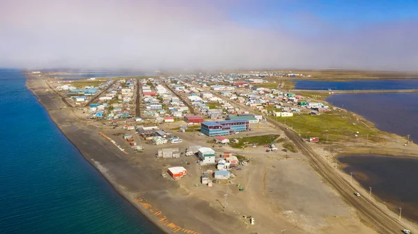 Smi Barrow Dan Utqiagvik Çevirdiler Burada Limanı Kuzey Buz Denizi — Stok fotoğraf