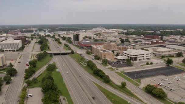 Atchison Kansas Aerial Perspective Midwestern Estados Unidos — Vídeo de Stock