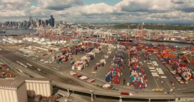 Seattle Washington Puget Ses şehir şehir manzarası bağlantı noktası