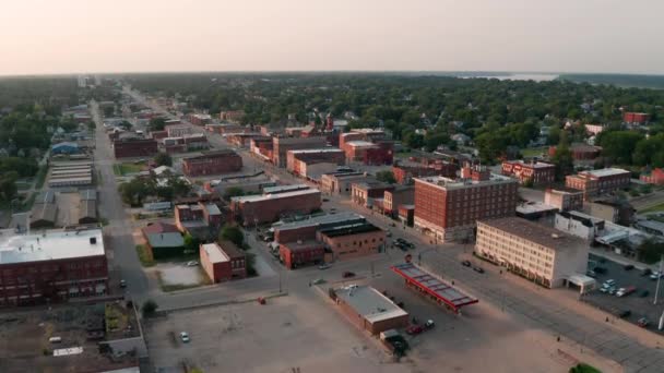 Fort Madison Een Pittoresk Stadje Aan Mississippi Riverbanks Iowa — Stockvideo