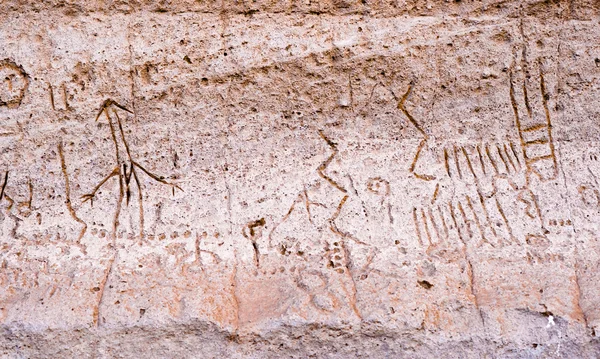 Lava sängar Nm Petroglyph punkt Pictopraphs gamla Modoc klippa konst — Stockfoto