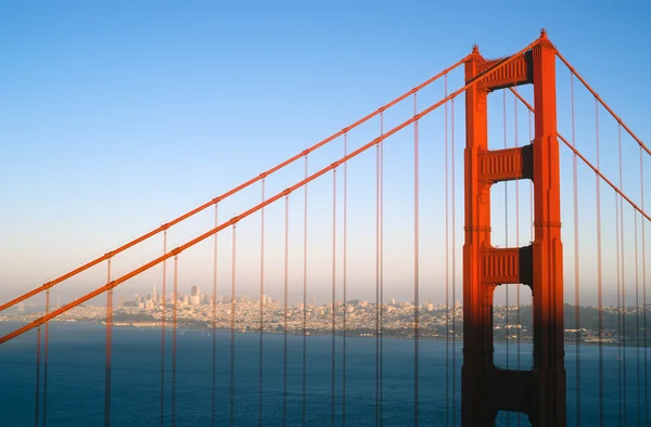 Ειρηνικό Ωκεανό ηλιοβασίλεμα San Francisco Golden Gate Bridge δυτική ακτή — Φωτογραφία Αρχείου