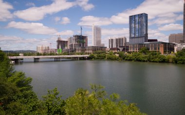Yeni inşaat yapı Highrise ofis kuleleri Austin Texas Co