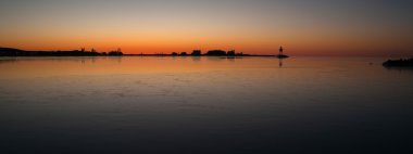 Grand Marais ışık Superior gölünün Cook County Minnesota ABD