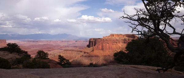 Schafer Canyon Majestic Buttes Storm Approaching Canyonlands — Stock Photo, Image