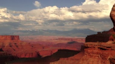 Schafer Kanyon görkemli Buttes yaklaşan Canyonlands fırtına