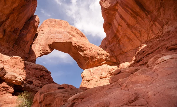 Paisagem dramática formações rochosas Parque Nacional do Utah — Fotografia de Stock