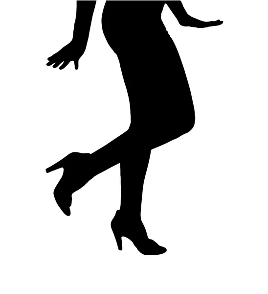 Beautiful Female Torso Perfect Shoes Dancing Joyfully — Stock Photo, Image