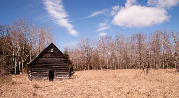 Cabina abbandonata Campagna rurale Nord Inverno USA — Foto Stock