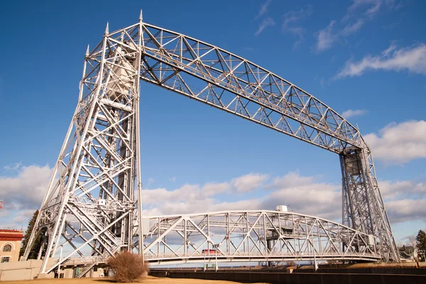 Aerial Lift Bridge Duluth Harbor Lake Superior Minnesota Wiscons — Stock Photo, Image