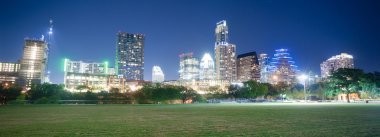 Downtown Austin Texas manzarası görünümü Zilker Büyükşehir Park