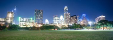 Downtown Austin Texas Skyline View Zilker Metropolitan Park clipart