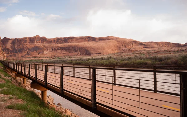 Ścieżka rowerowa Utah Outback Highway 128 Kolorado — Zdjęcie stockowe