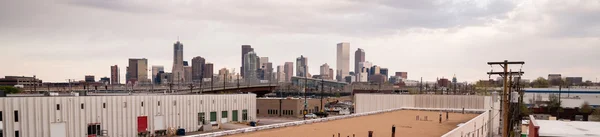 Centro urbano Metro City Skyline Denver Colorado al atardecer atardecer —  Fotos de Stock