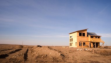New Construction Houses Going Up Fast North Dakota Oil Boom clipart