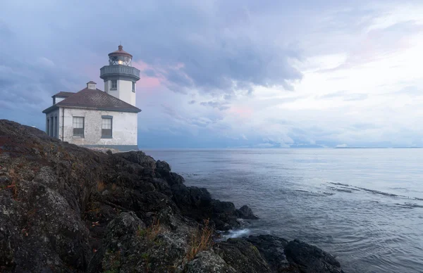 Faro del forno di calce Haro Strait Maritime Nautical Beacon — Foto Stock