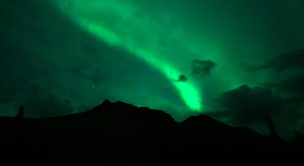 Wrangell Mountains Northern Lights Aurora Borealis Alaska Night — Stock Photo, Image
