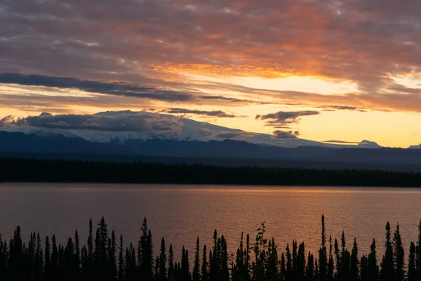 Lac Willow Sud-est de l'Alaska Parc national Wrangell St. Elias — Photo