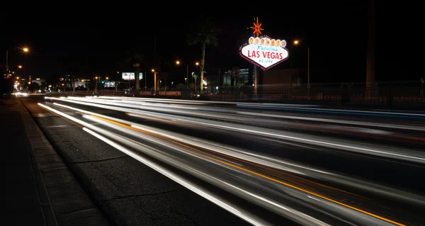 Bienvenue à Las Vegas signe Boulevard Strip attraction routière — Photo