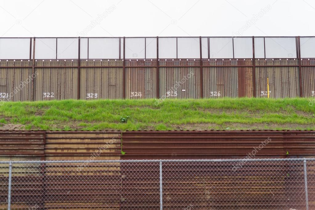 Fence Seperating Mexico From California United States Mexican Bo
