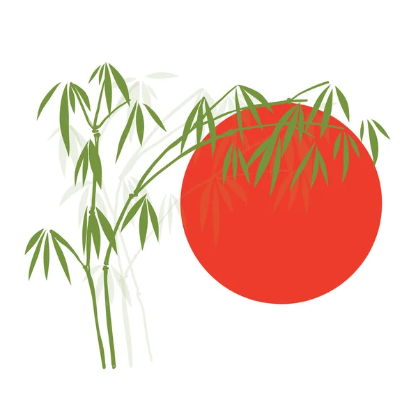 Bambu silhueta, isolado em fundo branco, de alta resolução — Vetor de Stock